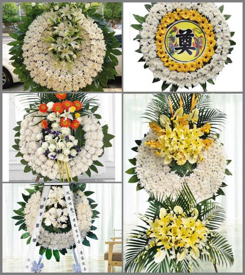 广东梅州市五华县河东镇高车村花圈速递